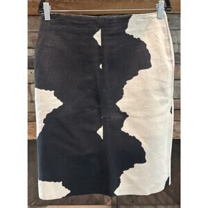 Women’s REM GARSON Cow Print Pencil / Straight Leather Skirt Size 8 *D6